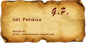 Gál Petúnia névjegykártya