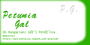 petunia gal business card